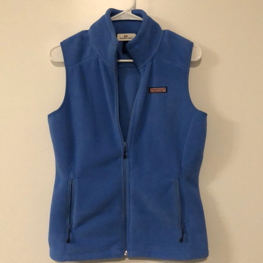 Vineyard Vines Light Blue Fleece Vest